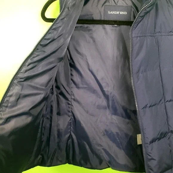 Land's End Women's Down Feather Base Puffer Zip Up Vest Size XS/2-4 - Picture 5 of 11